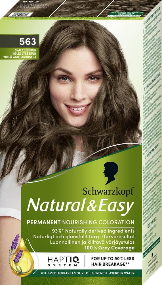 Schwarzkopf Natural & Easy Hårfärg 563 Sval Ljusbrun Schwarzkopf Natural & Easy