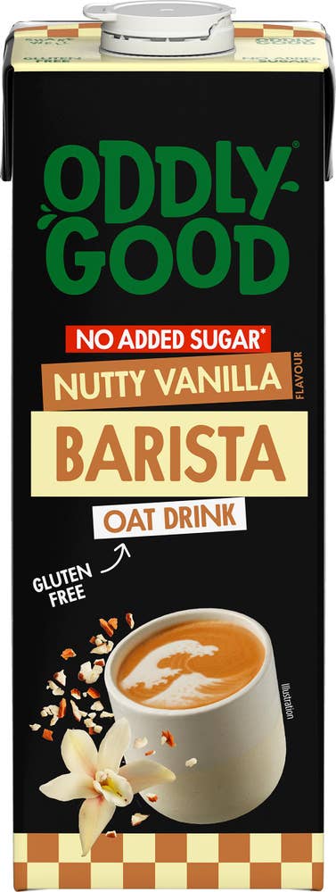 Oddlygood® Barista Nötvanilj Havredryck Glutenfri 3%