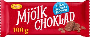 Cloetta Mjölkchoklad Utan Tillsatt Socker