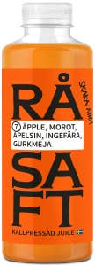 Råsaft Kallpressad Juice Morot, Äpple, Apelsin, Ingefära & Gurkmeja