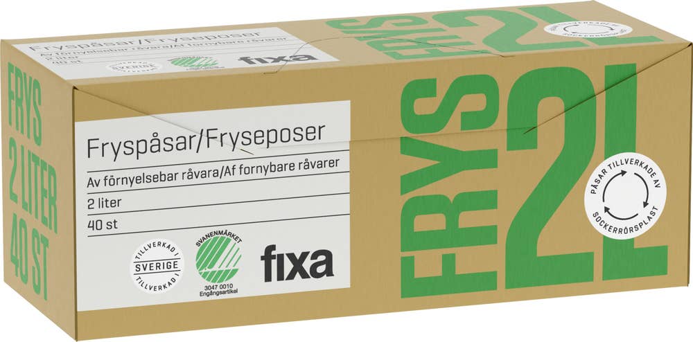 Fixa Fryspåsar Sockerrör 2L