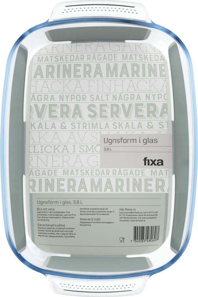 Fixa Ugnsform Glas 3,8L