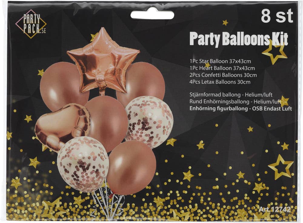 Partypack Ballongbukett Party Mix Rosé