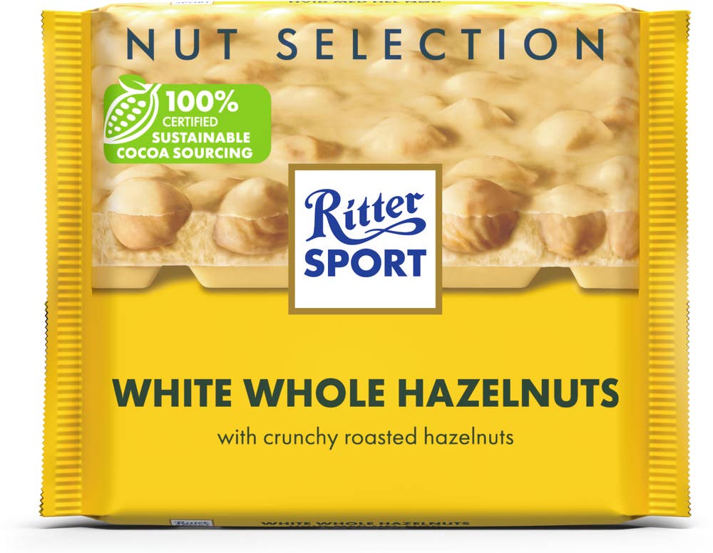 Ritter Sport Vit Choklad Hela Hasselnötter