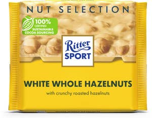 Ritter Sport Vit Choklad Hela Hasselnötter