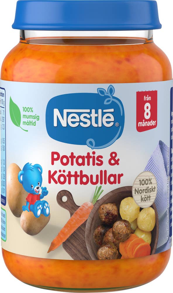 Nestlé Barnmat Potatis & Köttbullar 8M