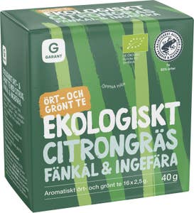 Garant Te Citrongräs, Fänkål och Ingefära EKO