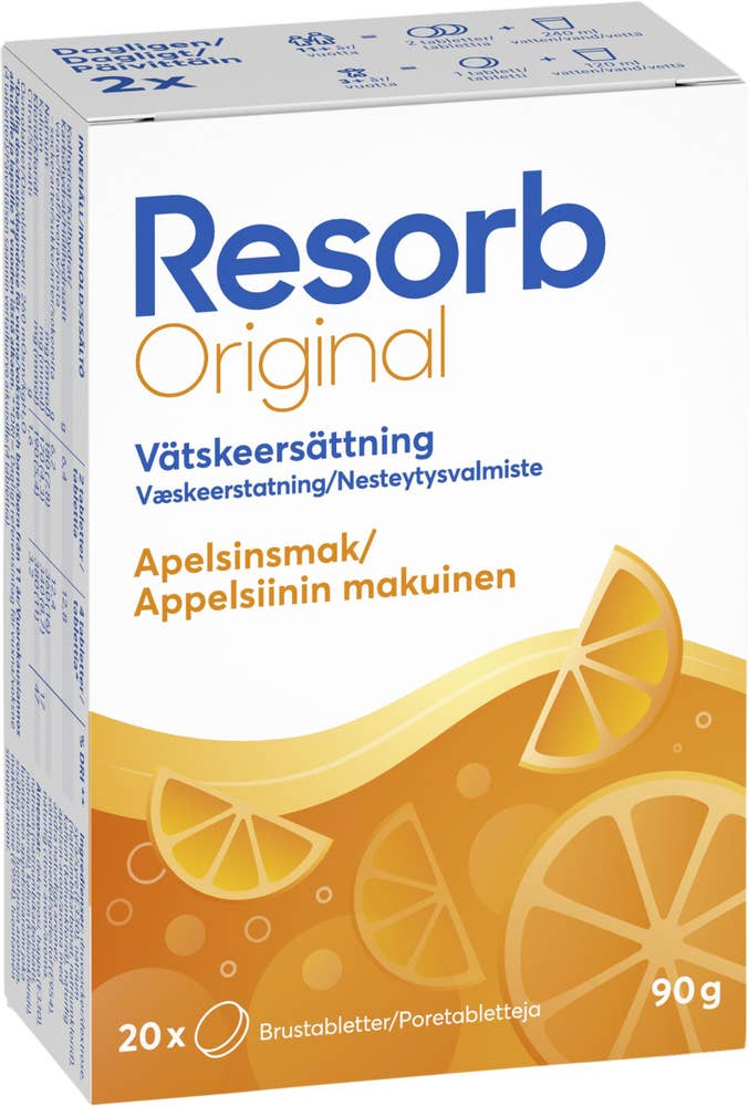 Resorb Vätskeersättning Apelsin 2x10-p
