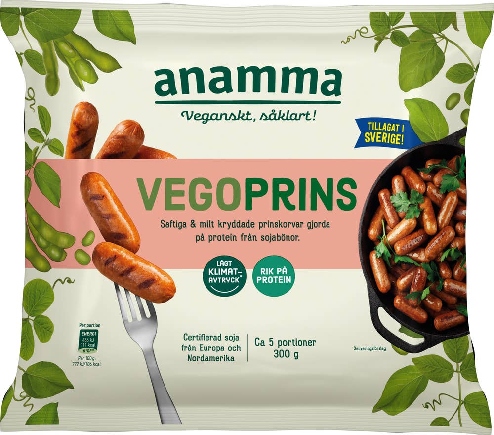 Anamma Vegoprins Glutenfri Fryst