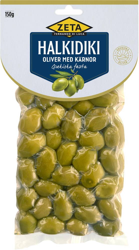 Zeta Halkidiki Oliver med Kärnor