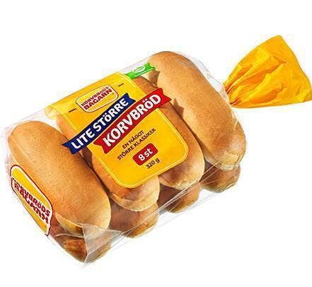 Korvbrödsbagarn Lite Större Korvbröd 8-p