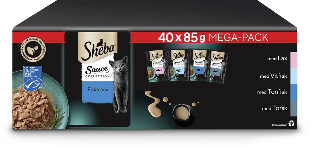 Sheba Kattmat Fisk i Sås Mix 40x85g