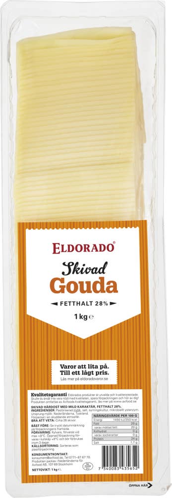 Eldorado Gouda Skivad Ost 28%