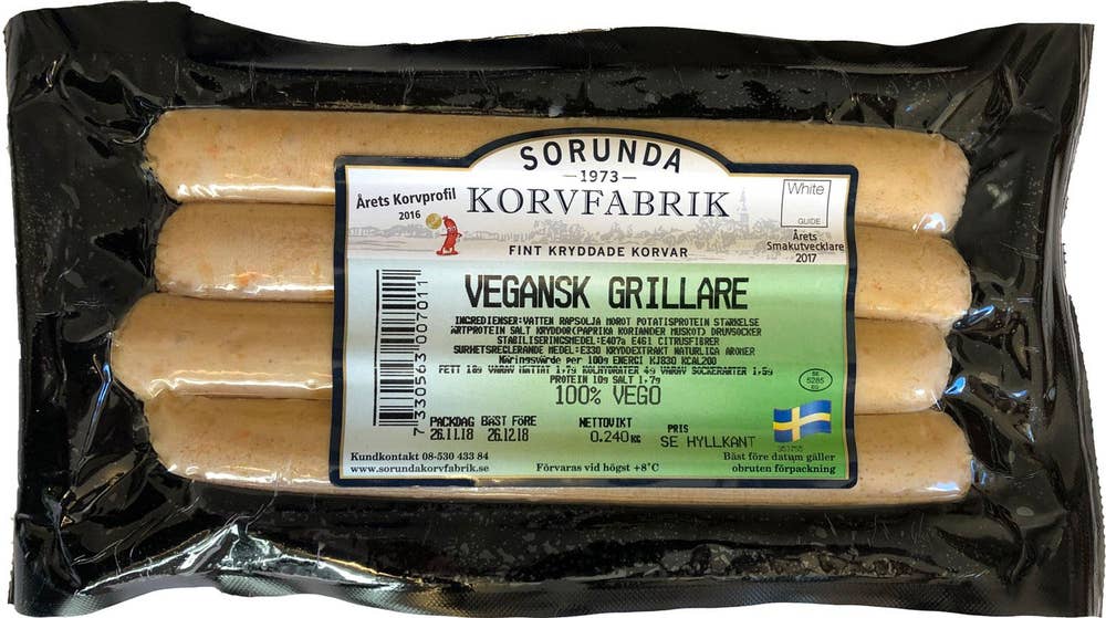 Sorunda korvfabrik Vegansk Grillare