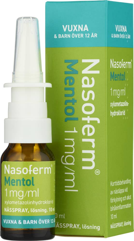 Nasoferm Nässpray Lösning Mentol 1 mg/ml Xylometazolin