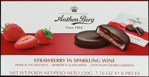 Anthon Berg Praliner Jordgubbar i Mousserande Vin