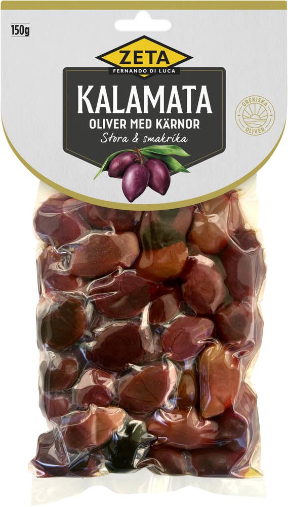 Zeta Kalamata Oliver med Kärnor