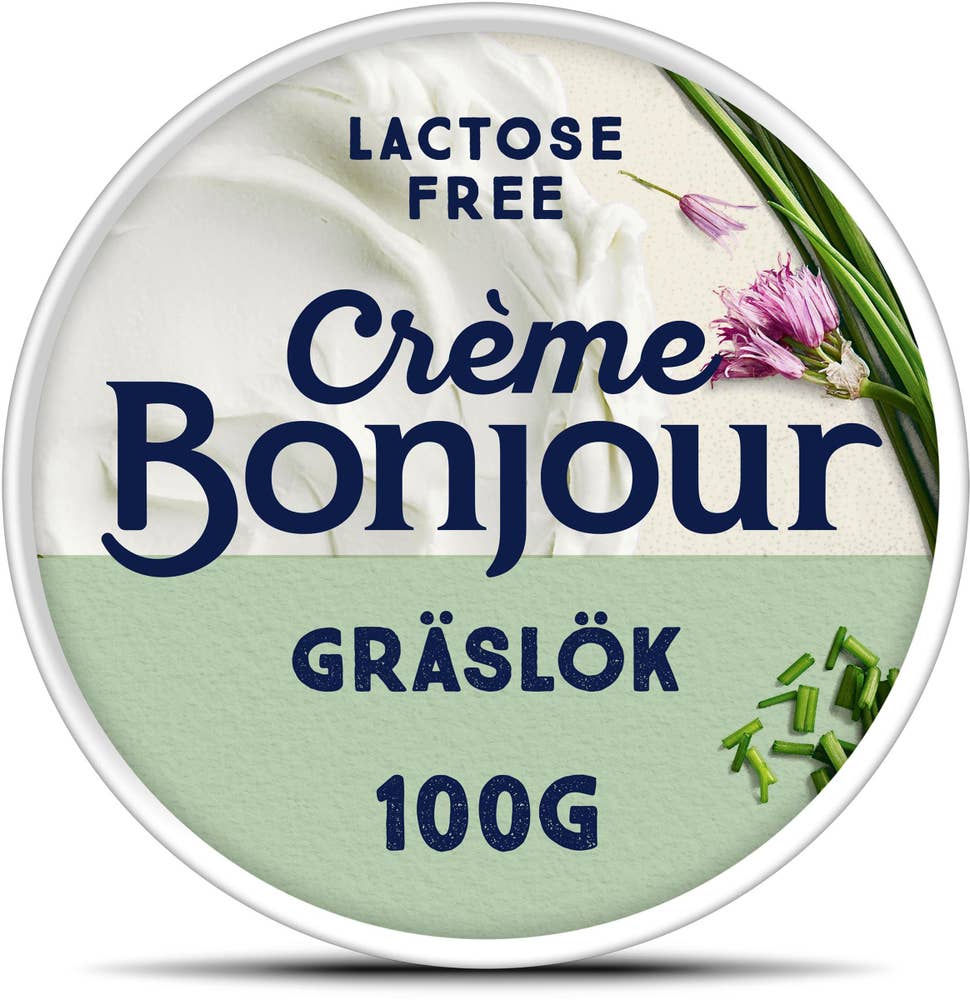 Crème Bonjour Färskost Gräslök 25% Laktosfri