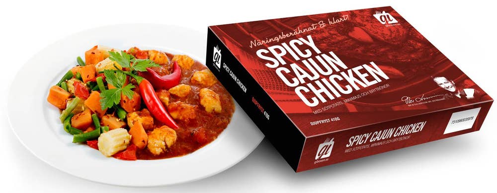GI-boxen Spicy Cajun Chicken Fryst