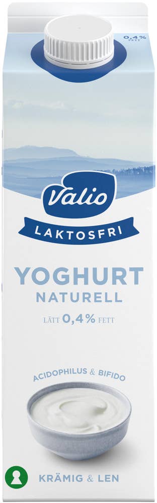 Valio Yoghurt Lätt Naturell Laktosfri 0,4%