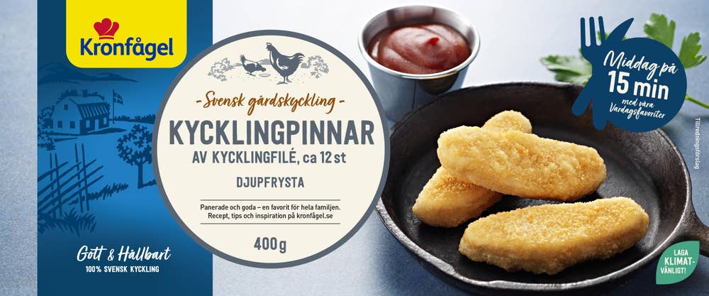 Kronfågel Kycklingpinnar Fryst