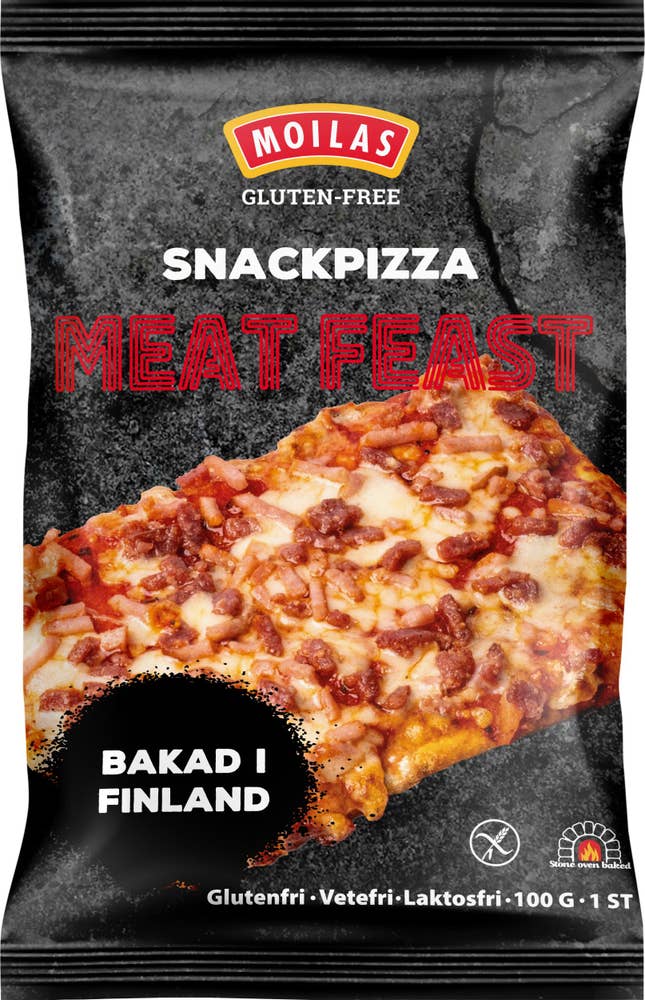 Moilas Snackpizza Meat Feast Glutenfri Fryst