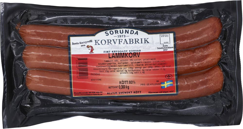 Sorunda korvfabrik Lammkorv