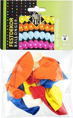 Party Pack Ballonger Metallic Blandade Färger