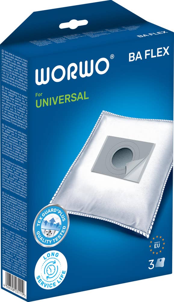 WORWO Dammsugarpåse BA Flex