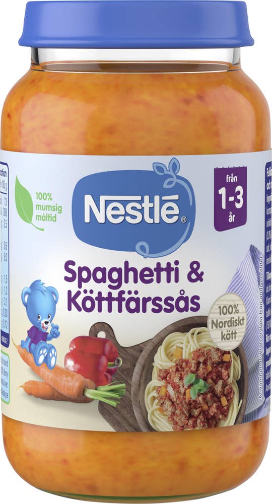 Nestlé Barnmat Spaghetti & Köttfärssås 1-3År