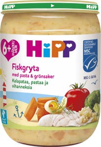 Hipp Fiskgryta med Pasta & Grönsaker 6M MSC