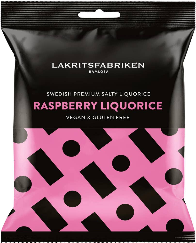 Lakritsfabriken i Ramlösa Saltlakrits Raspberry
