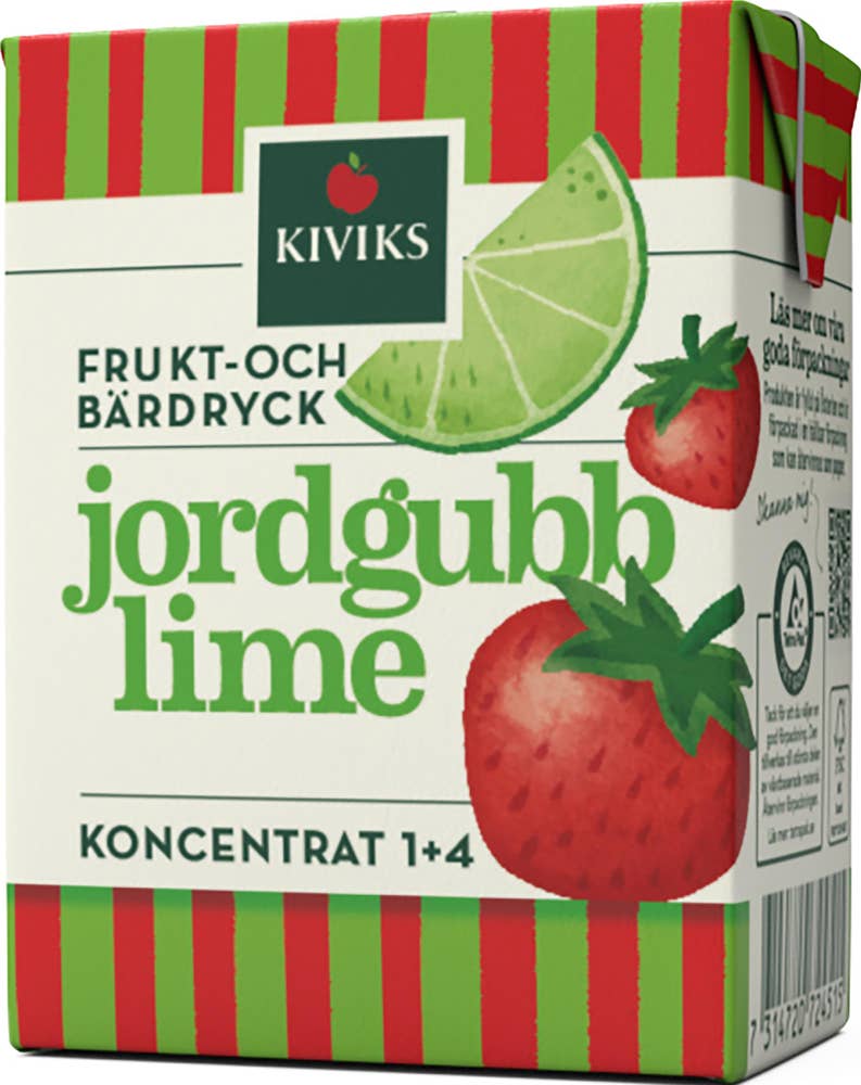 Kiviks Musteri Frukt- och bärdryck Jordgubb & Lime Koncentrat