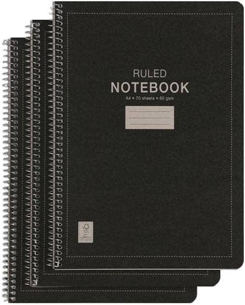 Clas Ohlson Kollegieblock A4 Linjerat 3-p Clas Ohlson