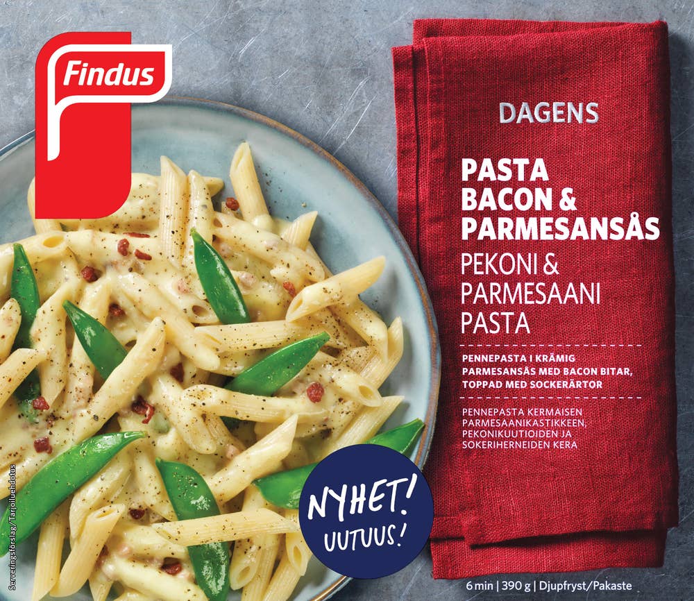 Dagens Pasta Bacon & Parmesansås Fryst