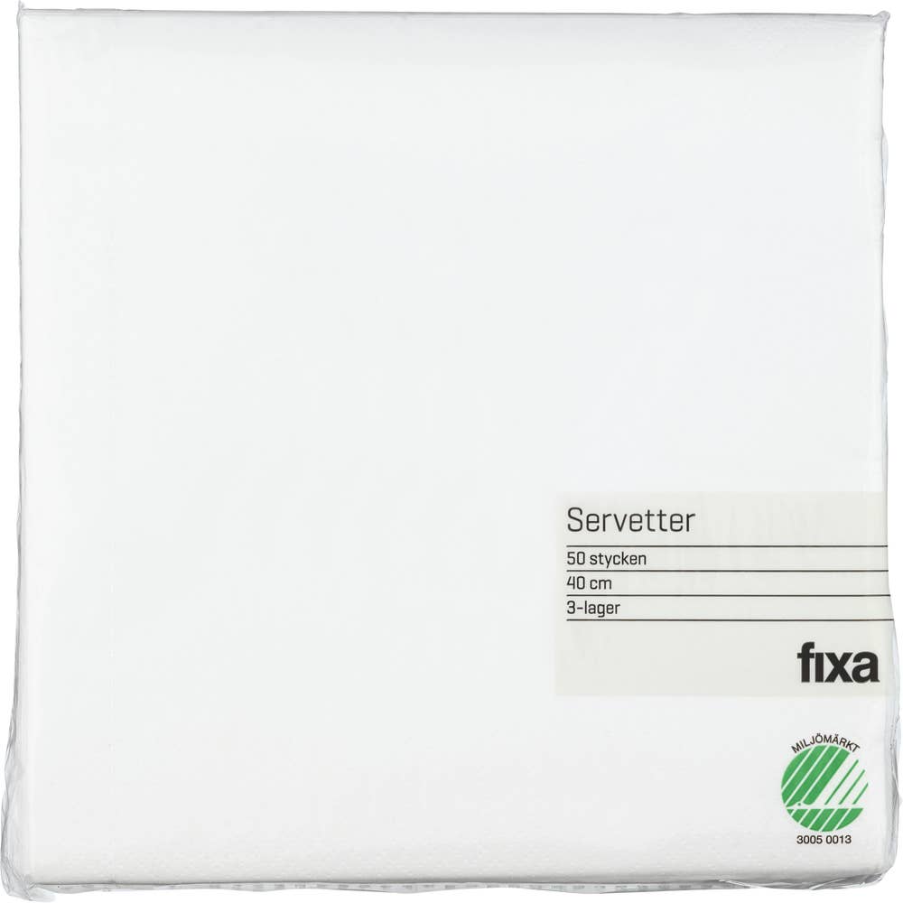 Fixa Servett Vit 40cm