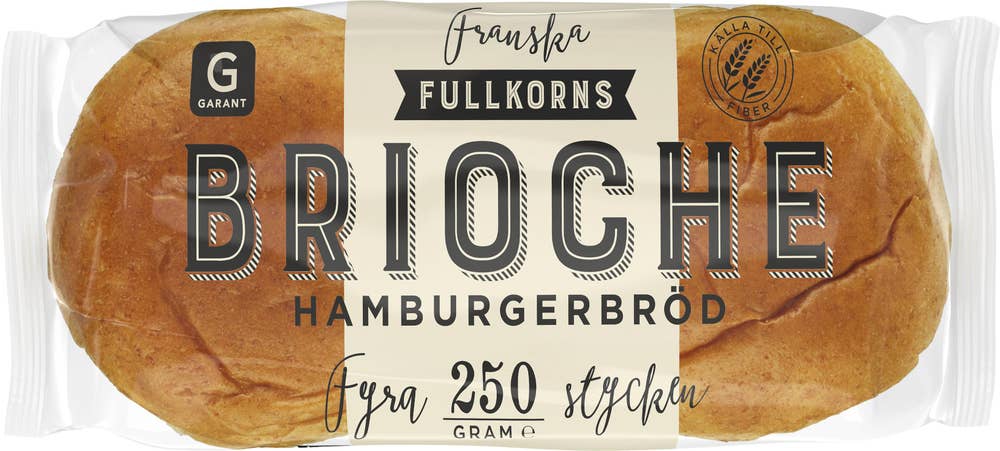 Garant Hamburgerbröd Brioche Rustikt 4-p