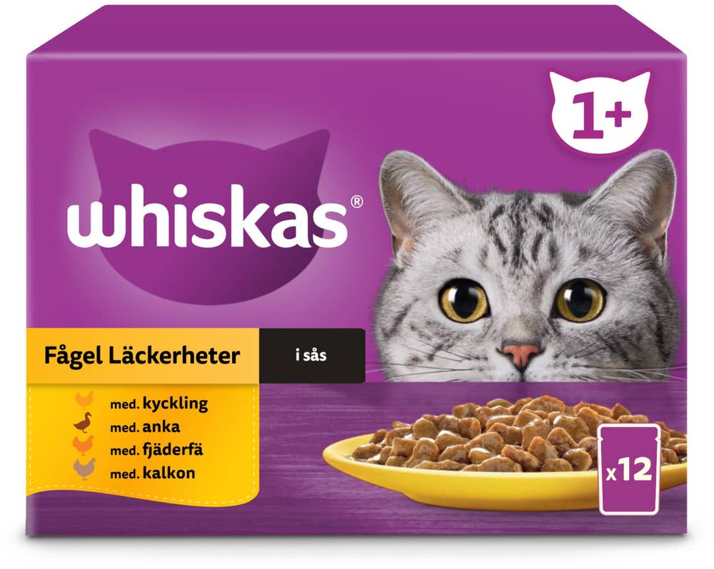 Whiskas Kattmat Poultry i Sås 12x85g