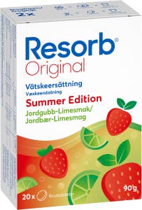 Resorb Vätskeersättning Sommar Jordgubb & Limesmak
