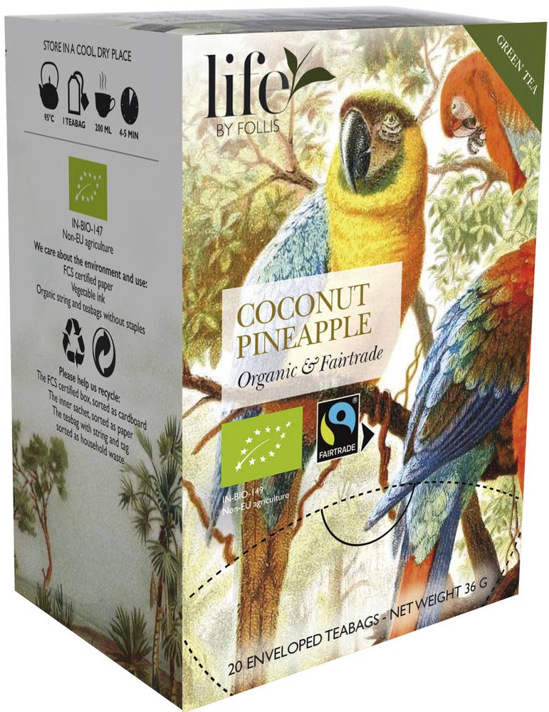 Life by Follis Te Grönt Kokos & Ananas EKO/Fairtrade