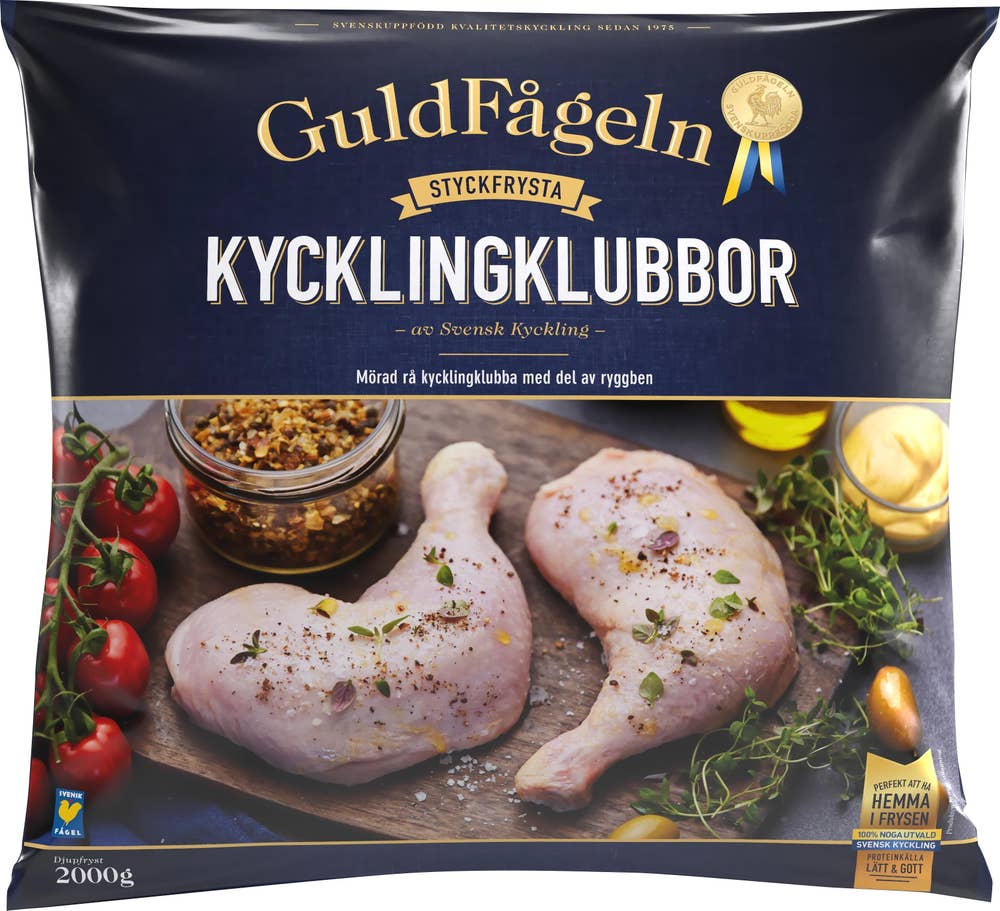 Guldfågeln Kycklingklubbor Fryst