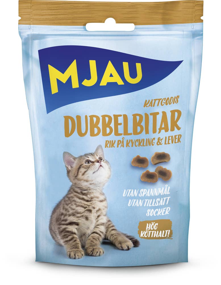 Mjau Kattgodis Dubbelbitar Mjau