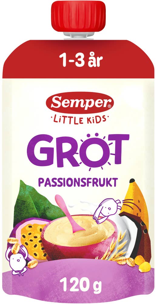 Semper Grötklämmis Passionsfrukt, Banan & Kokos 1-3 år