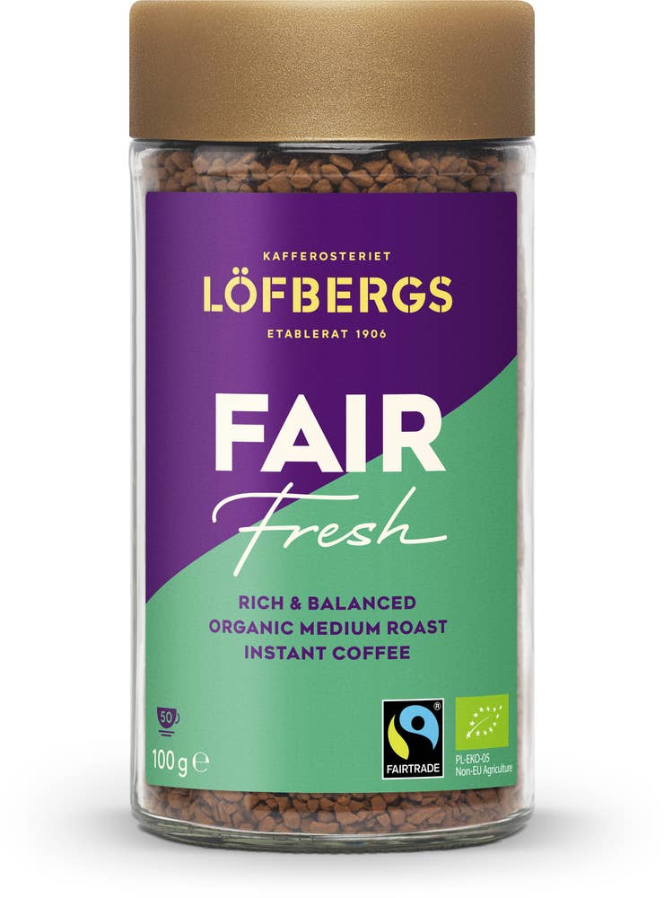 Löfbergs Kaffe Instant Fair Fresh Medium Roast EKO Fairtrade