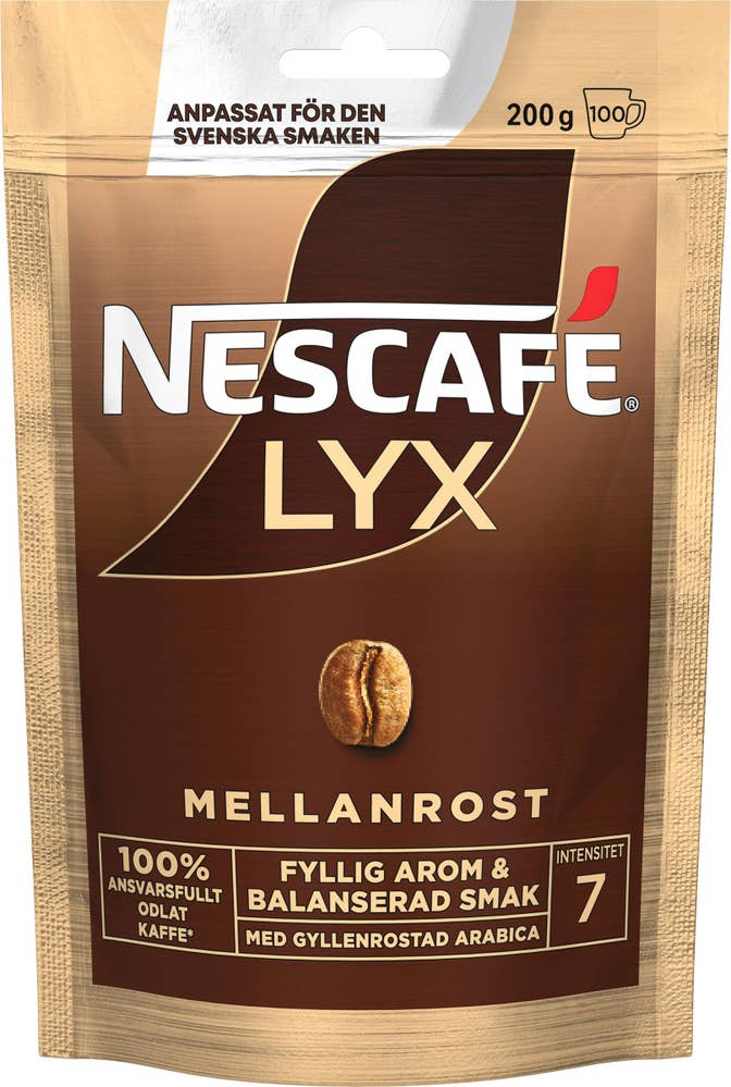 Nescafé Snabbkaffe Lyx Mellanrost