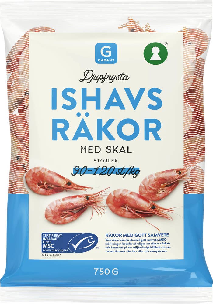 Garant Ishavsräkor med Skal Frysta 90/120 MSC