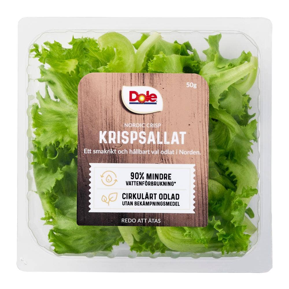 Dole Krispsallat Hela blad Färdigsköljd Klass1 Danmark