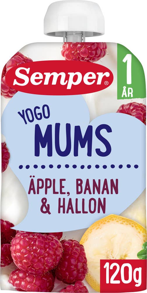 Semper Yoghurt Äpple, Banan & Hallon 12M