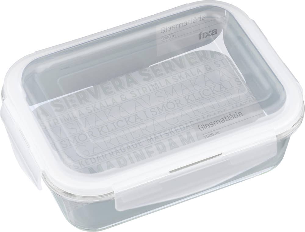Fixa Glasmatlåda med Lock 1L