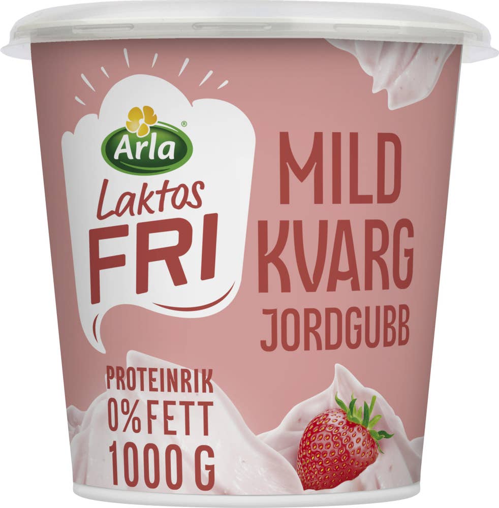 Arla® Mild Kvarg Jordgubb Laktosfri Utan Tillsatt Socker 0%